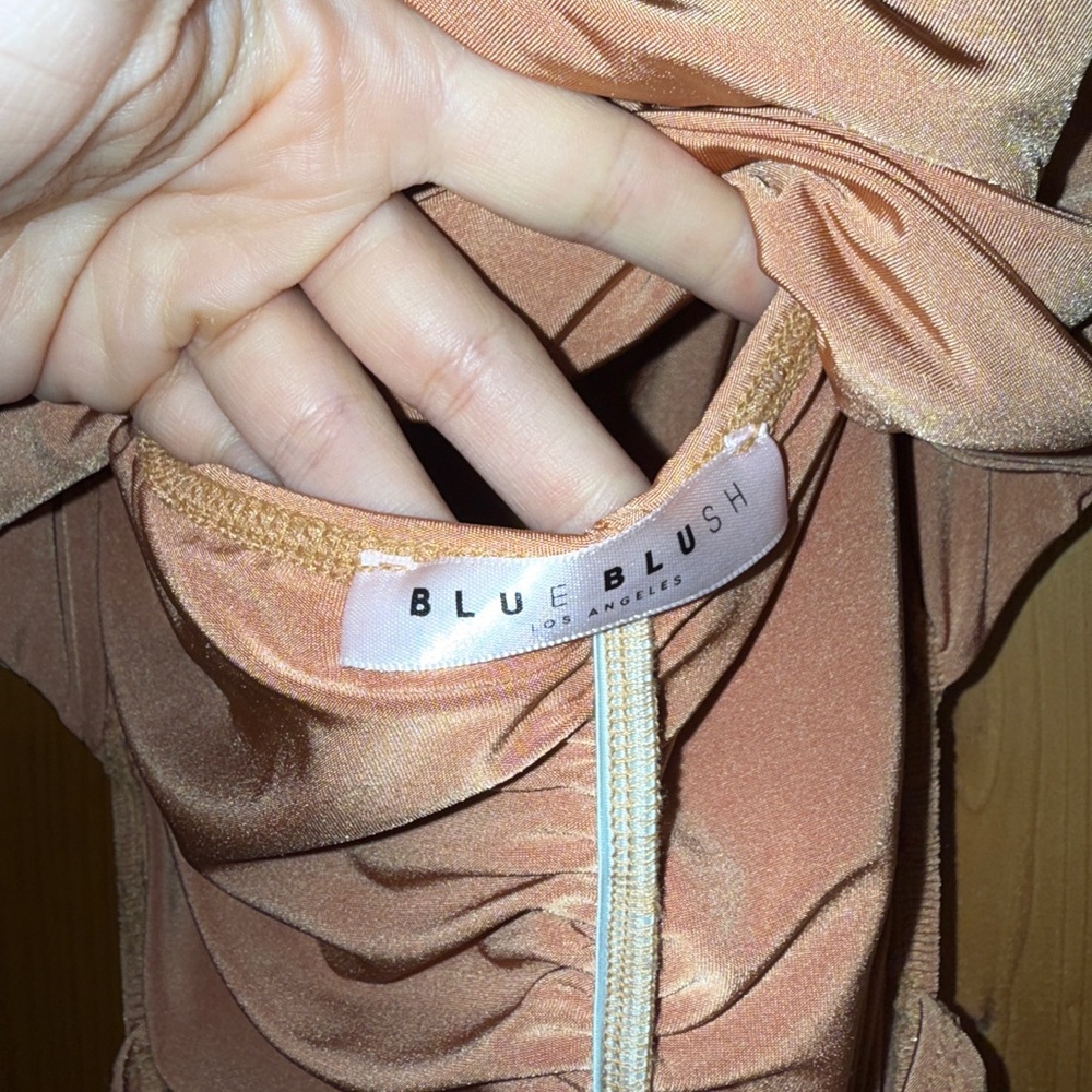 Blue Blush Orange Dress - Picture 4 of 5